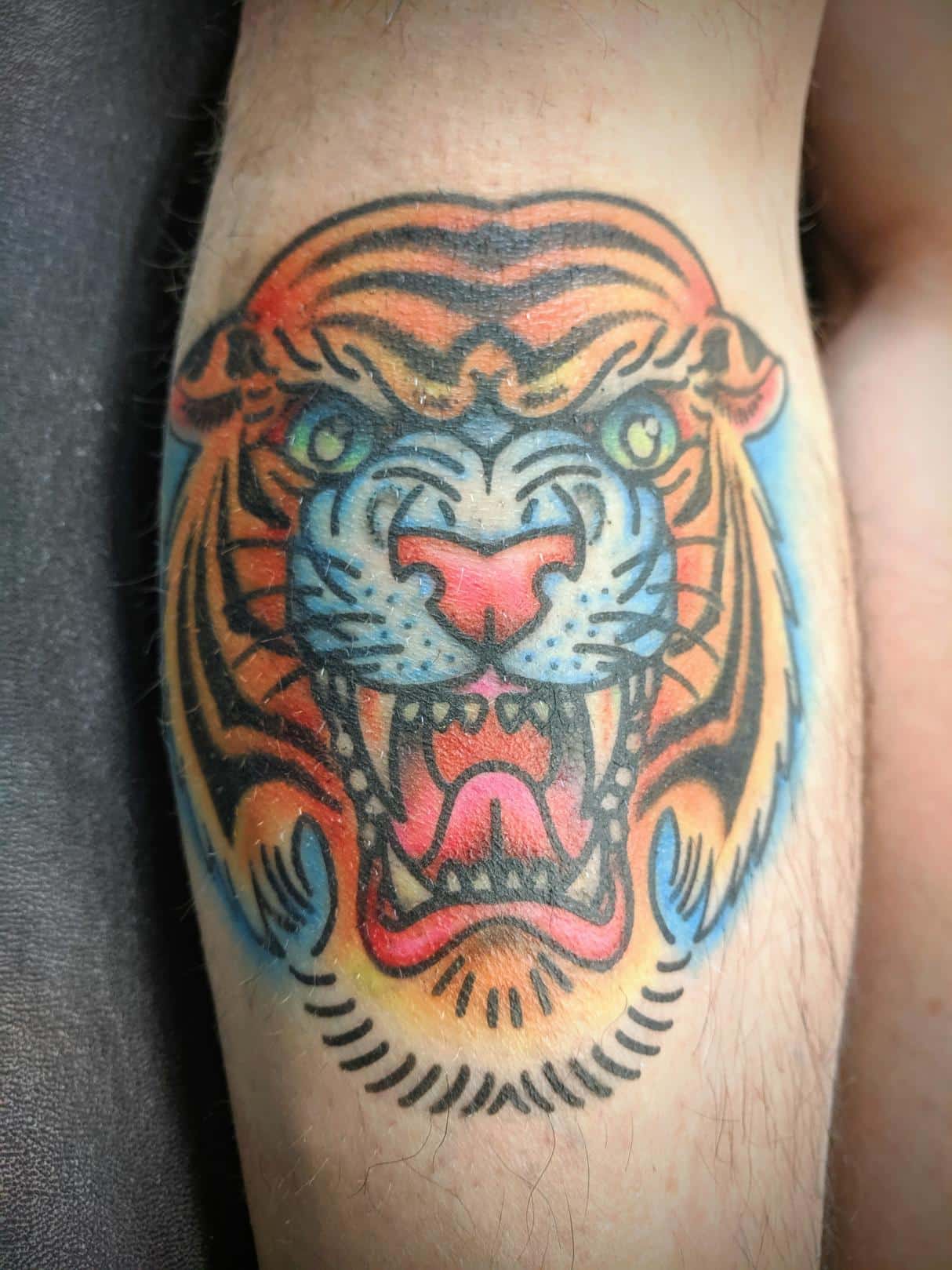 traditional tiger head tattoos